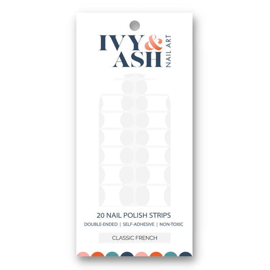 Ivy & Ash - Classic French | White French Tip Nail Polish Wrap Set